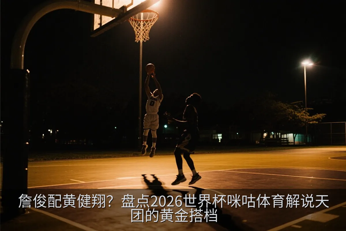 足球场边媒体席上的解说麦克风与虚化的绿茵场背景
